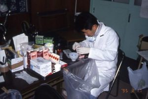 小学校における救援活動