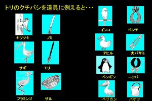 トリのクチバシを道具に例えると